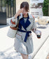 Stripe Short Trench Coat